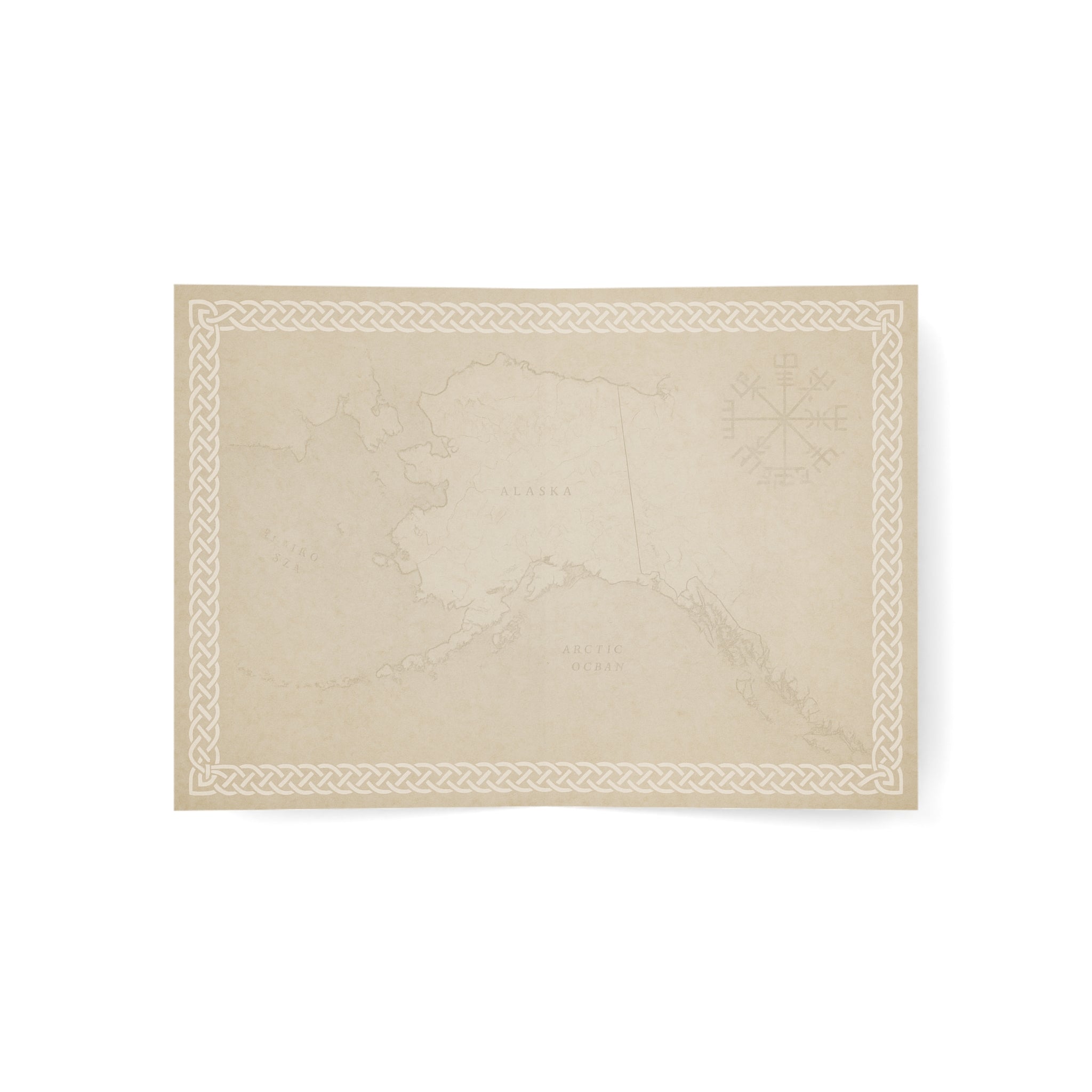 Viking Raven Block Print Greeting Cards — Pack of 1/10/30/50